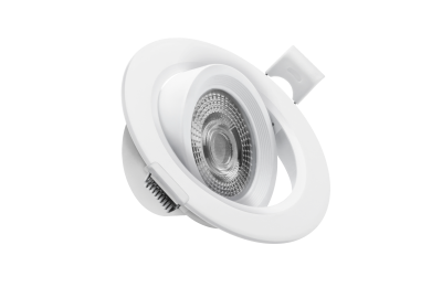 ARO LED BASCULANTE IP20 REDONDO BLANCO 7W. CCT