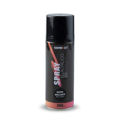 PINTURA ACRÍLICA SPRAY NEGRO BRILLO 200ML