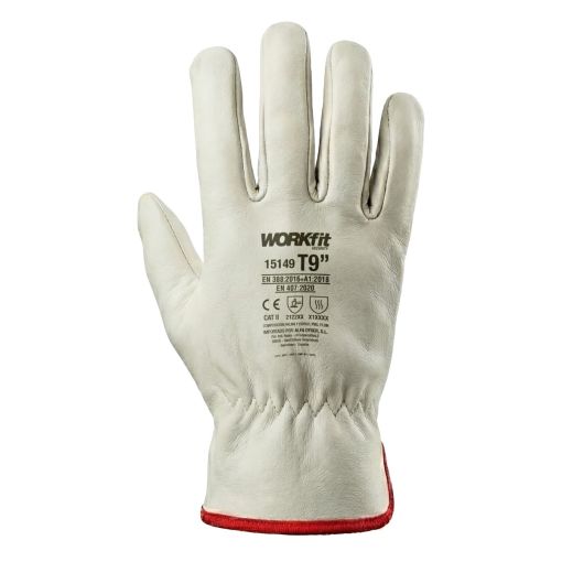 GUANTE CONDUCTOR WORKFIT PIEL VACUNO NATURAL TALLA 9