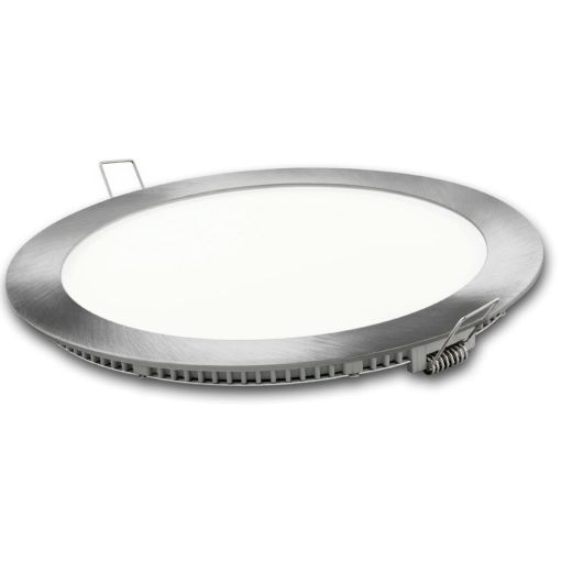 DOWNLIGHT LED REDONDO PLATA MATEL 18W CÁLIDA