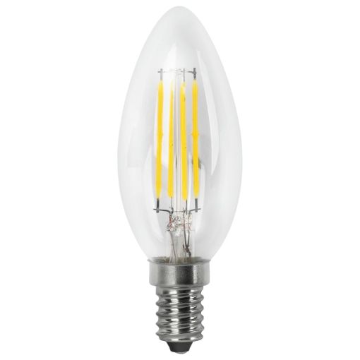 BOMBILLA LED VELA FILAMENTO MATEL C37 E14 4W CÁLIDA CLARA