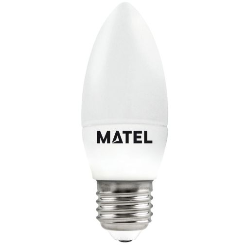 BOMBILLA LED VELA MATEL E27 7W FRÍA