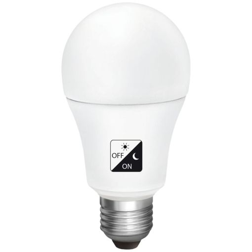 BOMBILLA LED MATEL SENSOR CREPUSCULAR ESTÁNDAR E27 10W CÁLIDA