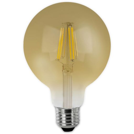 BOMBILLA LED GLOBO FILAMENTO VINTAGE MATEL E27 G80 6W