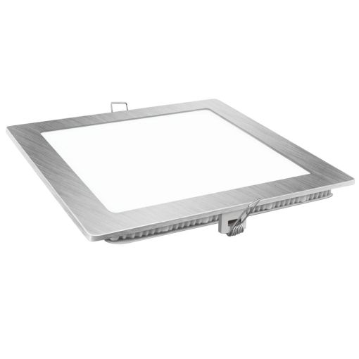 DOWNLIGHT LED CUADRADO PLATA MATEL 12W FRÍA