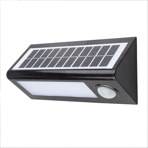 APLIQUE LED SOLAR KORPASS CON SENSOR 27CM 8W FRÍA