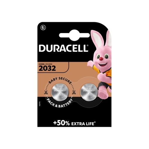 PILA DURACELL BOTÓN LITIO CR-2032 3V (2 UNIDADES)