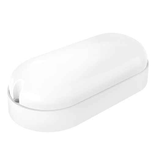 APLIQUE LED OVAL EXTERIOR MATEL SENSOR 9W FRÍA BLANCO