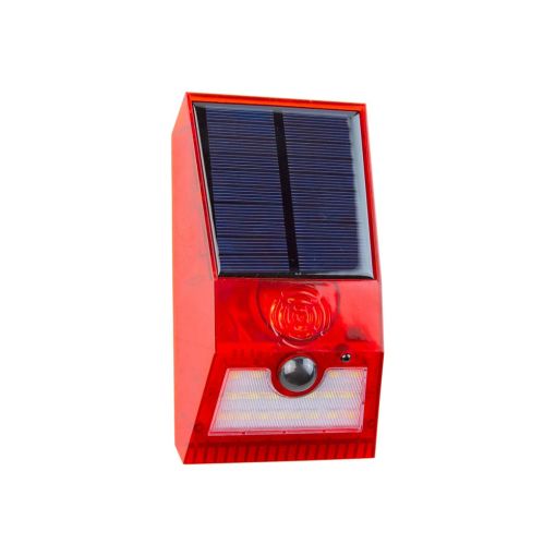 ALARMA SOLAR KORPASS 129DB Y LUZ LED 3W