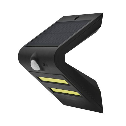 APLIQUE LED SOLAR KORPASS SENSOR 7W NEGRO FRÍA