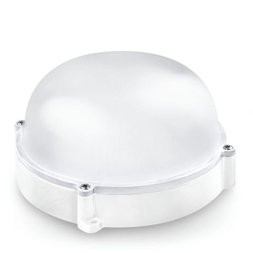 APLIQUE LED REDONDO MATEL EXTERIOR IP65 BLANCO 12W CÁLIDA