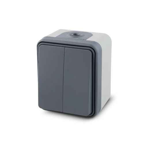 S-SUPERFICIE CONMUTADOR DOBLE LUXE IP54 ONLEX