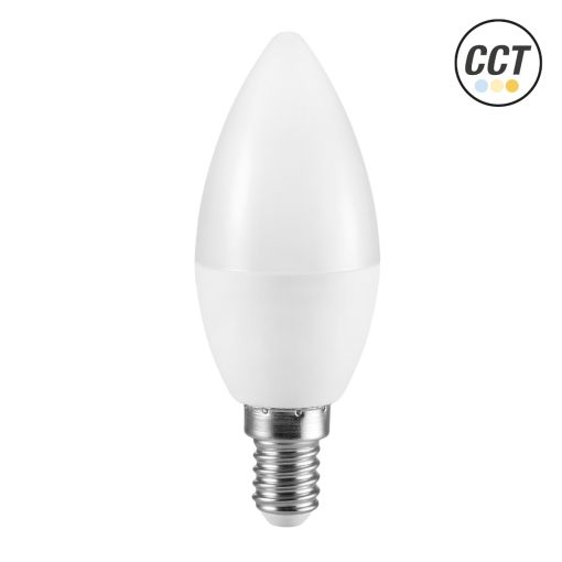 BOMBILLA LED VELA MATEL SMART WIFI E14 5,5W RGB+CCT