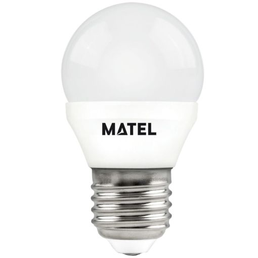 BOMBILLA LED ESFÉRICA MATEL E27 5W NEUTRA (3 UNIDADES)