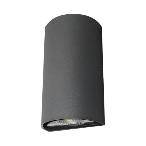 APLIQUE LED LUXE EXTERIOR IP54 MATEL SEMICIRCULAR 6W FRÍA