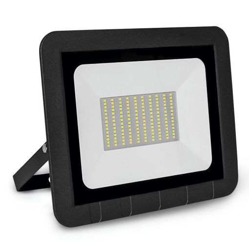 PROYECTOR LED PLANO NEGRO MATEL IP65 75W FRÍA