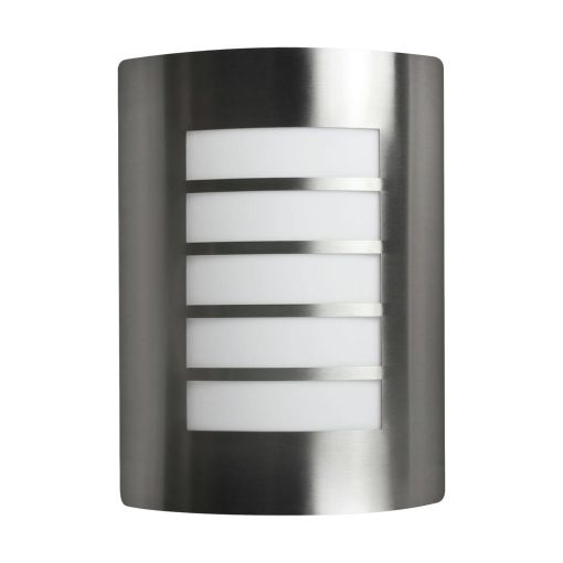 APLIQUE EXTERIOR INOX E27 IP44 MATEL RANURADO