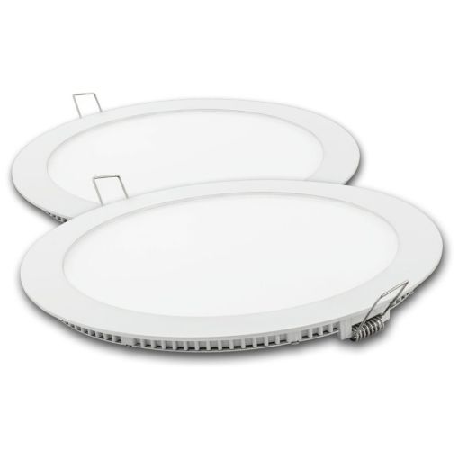 DOWNLIGHT LED MATEL REDONDO BLANCO 18W LUZ NEUTRA (2 UNIDADES)