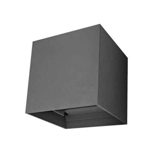 APLIQUE LED LUXE EXTERIOR IP54 MATEL CUBO 6W FRÍA