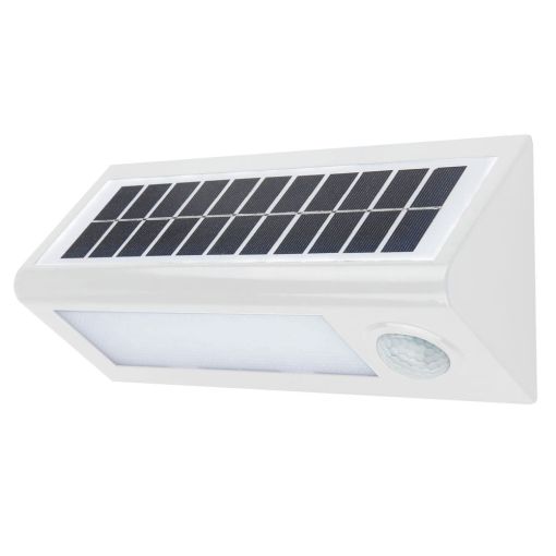 APLIQUE LED SOLAR KORPASS BLANCO SENSOR 27CM 8W FRÍA