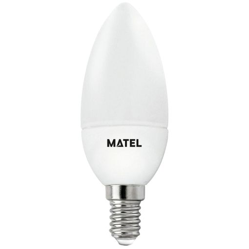 BOMBILLA LED VELA MATEL 5W E14 FRÍA (3 INTENSIDADES)