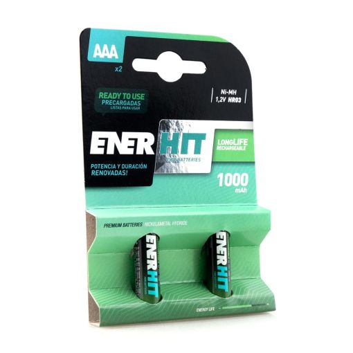 PILA ENERHIT RECARGABLE HR03 1000MAH BLÍSTER 2UDS