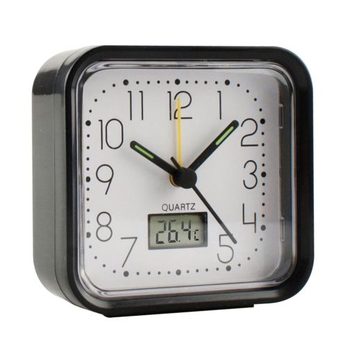 RELOJ ANALÓGICO KÜKEN ALARMA NEGRO