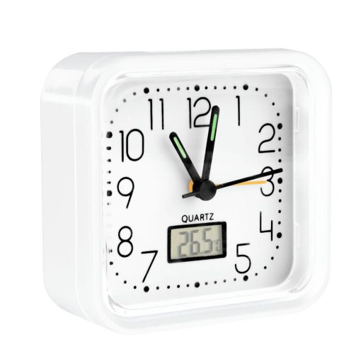 RELOJ ANALÓGICO KÜKEN ALARMA BLANCO