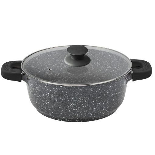 CACEROLA ALUMINIO FUNDIDO BLACK ALTA PIEDRA 28CM