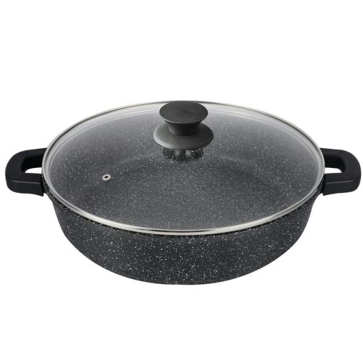 CACEROLA ALUMINIO FUNDIDO BLACK BAJA PIEDRA 24CM