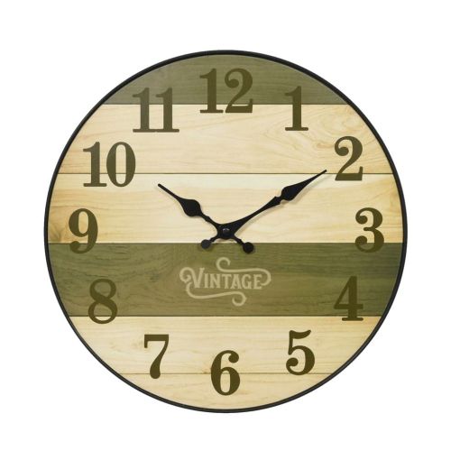 RELOJ KÜKEN EFECTO MADERA REDONDO 25 CM