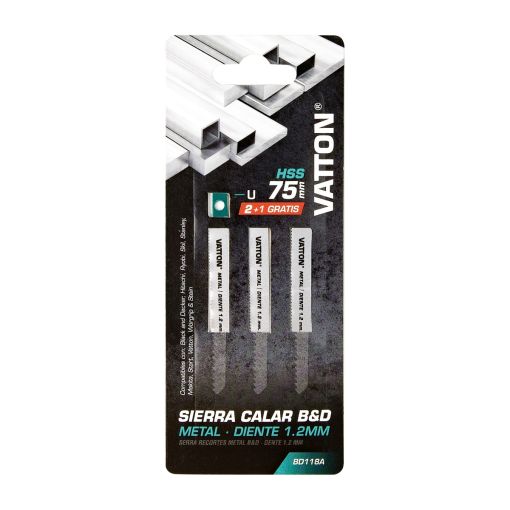SIERRA CALAR VATTON B&D METAL CORTE DENTADO 1,2MM