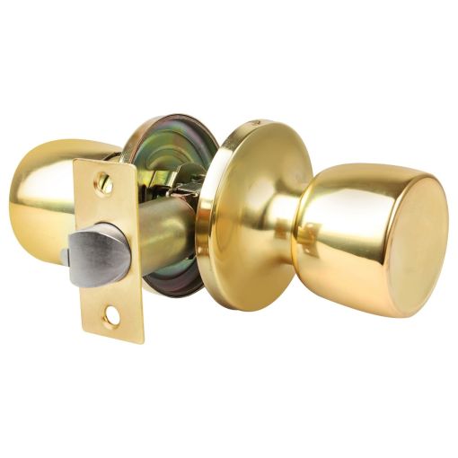 POMO PUERTA HANDLOCK TUBULAR PASO LATÓN BRILLO