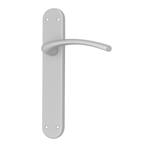 MANILLA CURVA CON PLACA NÍQUEL MATE ALUMINIO HIERRO
