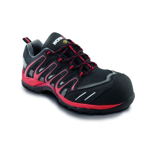 ZAPATO DE SEGURIDAD ESD WORKFIT TRAIL ROJO Nº38