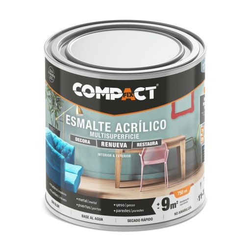 ESMALTE ACRÍLICO MATE 750ML NEGRO