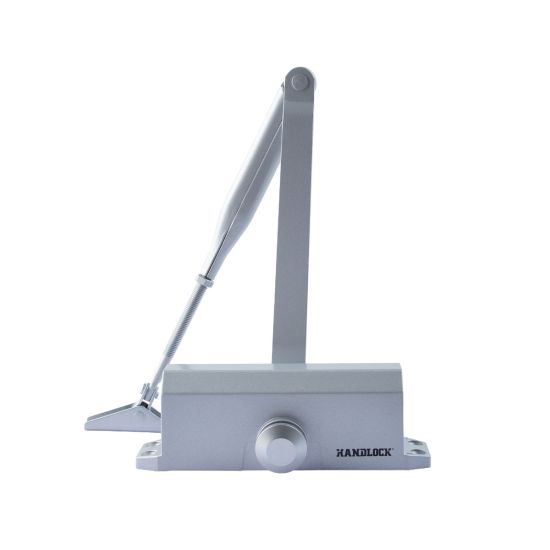 CIERRAPUERTAS REVERSIBLE PLATA HANDLOCK DS503 CON RETENEDOR