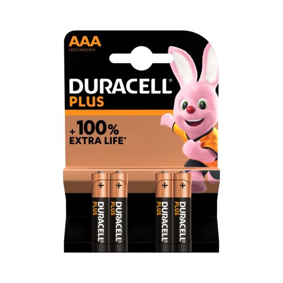 PILA DURACELL PLUSPOWER LR03/AAA 1,5V BLÍSTER (4 UNIDADES)