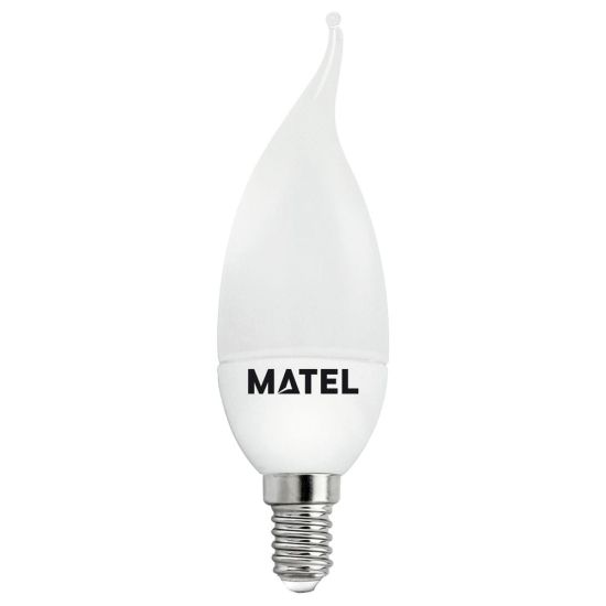 BOMBILLA LED VELA FLAMA MATEL E14 3W CÁLIDA