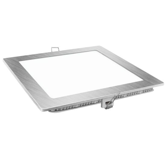 DOWNLIGHT LED CUADRADO PLATA MATEL 18W FRÍA