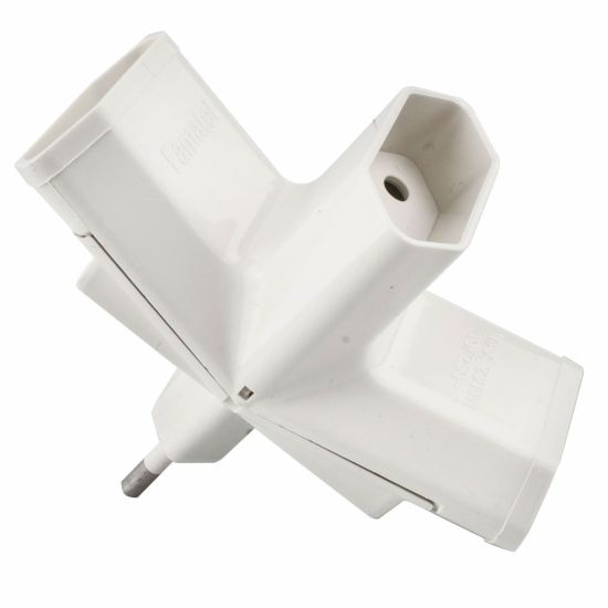 ADAPTADOR 3 TOMAS ONLEX 10A BLANCO 4,0MM DESMONTABLE BLÍSTER