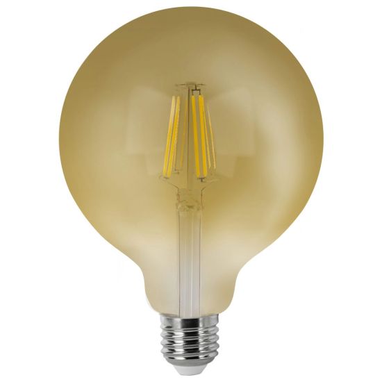 BOMBILLA LED GLOBO G125 FILAMENTO VINTAGE MATEL E27 6W