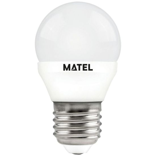 BOMBILLA LED ESFÉRICA MATEL E27 5W FRÍA (3 INTENSIDADES)