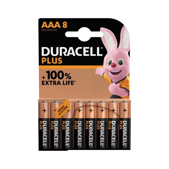 PILA DURACELL PLUSPOWER LR03/AAA BLÍSTER (8 UNIDADES)