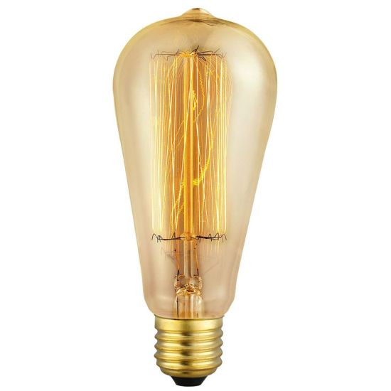 BOMBILLA LED PERA VINTAGE EDISON MATEL E14 40W