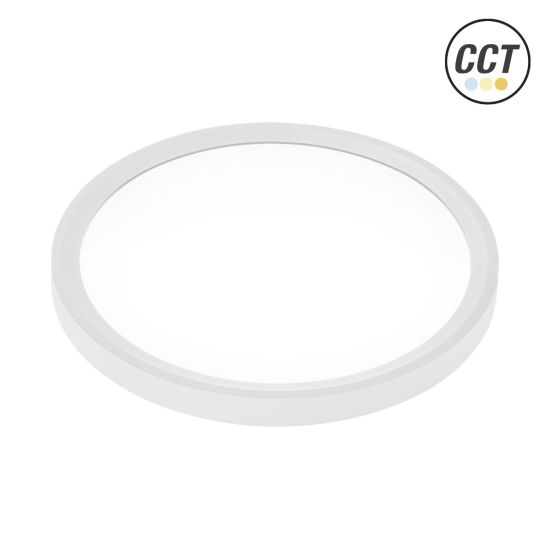 PANEL LED REDONDO SUPERFICIE BLANCO 300MM 24W 3CCT