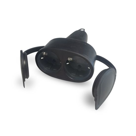 BASE AÉREA ONLEX DOBLE NEGRA INDUSTRIAL 16A IP44