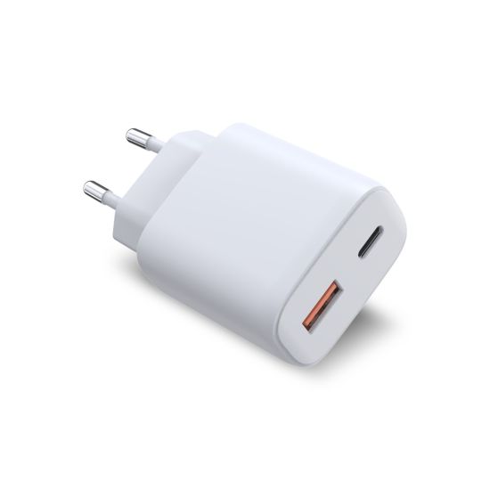 CARGADOR CARGA RÁPIDA TIPO C + USB 45W BLANCO