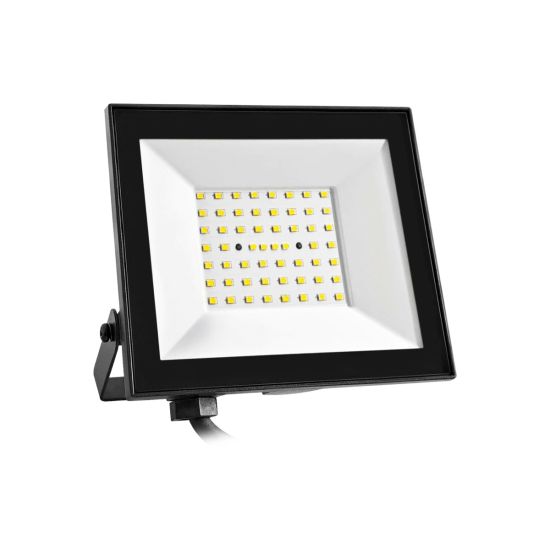 PROYECTOR LED PLANO NEGRO MATEL IP65 50W CÁLIDA