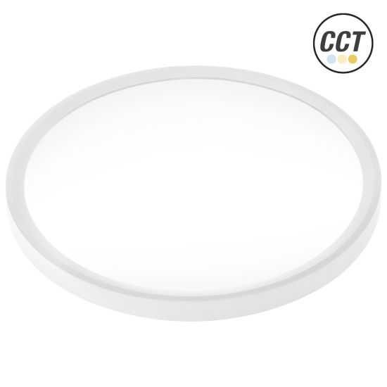 PANEL LED REDONDO SUPERFICIE BLANCO 400MM 32W 3CCT